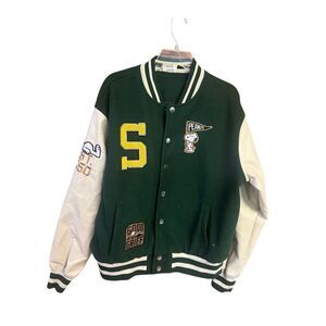Peanuts  Aeropostale Unisex Snoopy Varsity Jacket Sz M